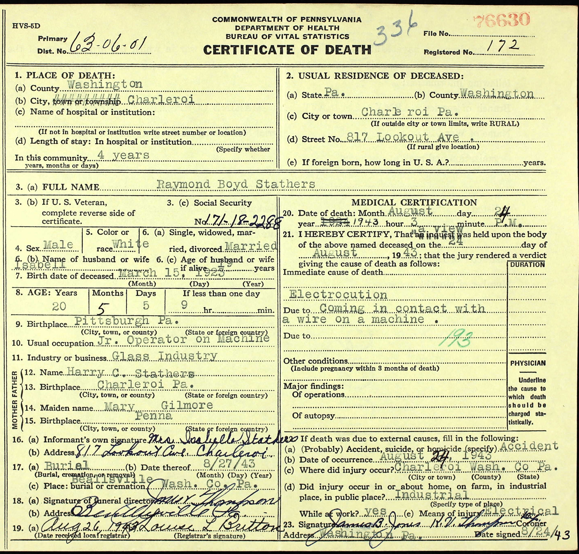 Raymond Boyd Stathers